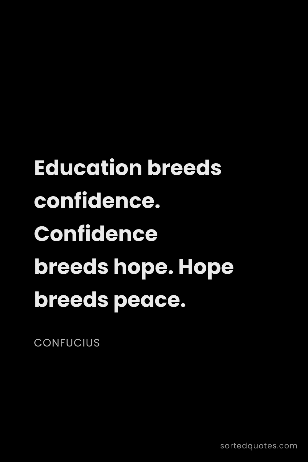 Quote by Confucius: "Education breeds confidence. Confidence breeds hop..."