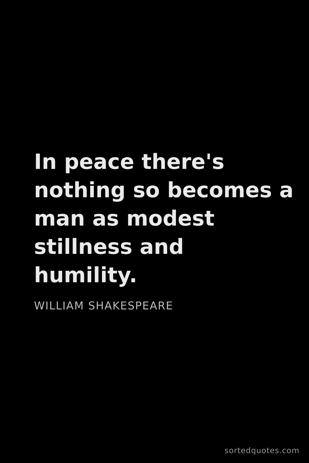 Quote by William Shakespeare: "In peace there's nothing so becomes a man as modes..."